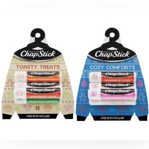 ChapStick Winter Holiday Collection Lip Balm Toasty Treats &Cozy Comfort 4x2=8Pk